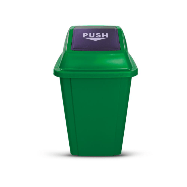 BYFT008468 AKC Garbage Can 60 Ltr Green - Black Plastic Set of 1