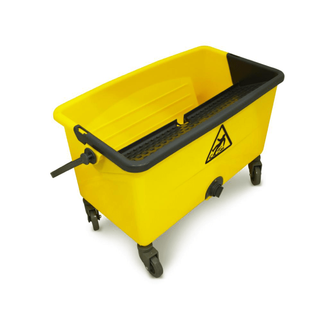 BYFT008478 AKC Glass Cleaning Bucket with wheel 25 Ltr Yellow Set of 1